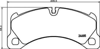 HELLA PAGID 8db355015131 -  Комплект тормозных колодок, дисковый тормоз